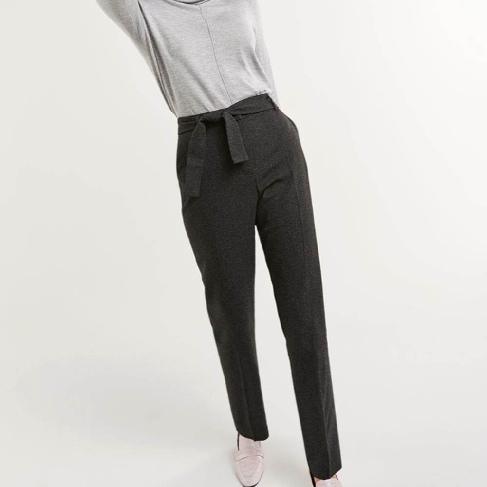 High Rise Tie Waist Trousers